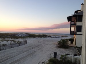 The morning view from our porch at Grayton Beach - Washaway, Sept. 2013.